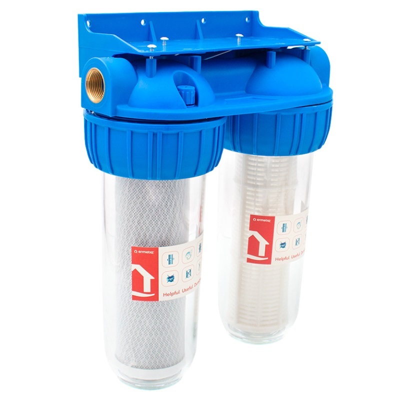 Dvojitý filter 10" Everline EWY-2F11/10 s vložkami - 1"