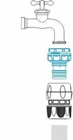 Adaptér BigFlow na záhradný ventil s vnútorným závitom 3/4”-1”