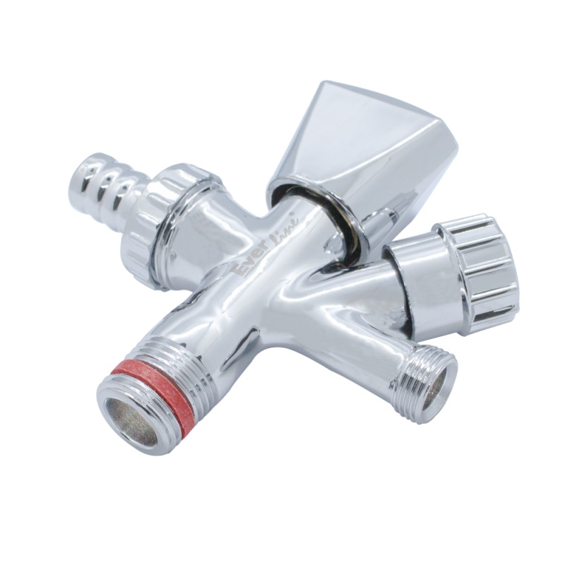 Kombinovaný rohový ventil 1/2"-3/8"-3/4"