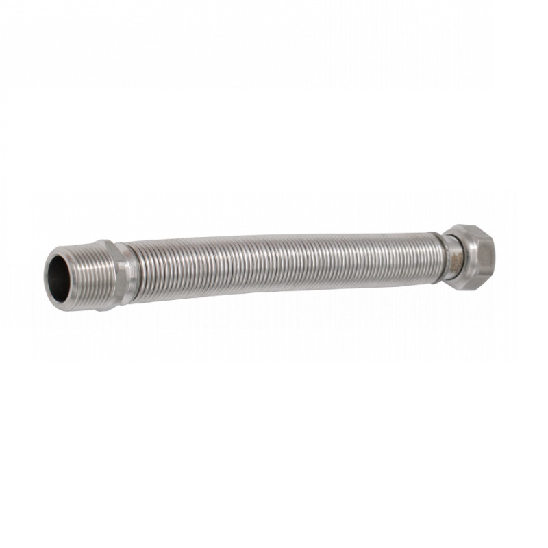 Roztiahnuteľná INOX flexi hadica na vodu pre pripojenie kotla 3/4" MF x 220-440mm