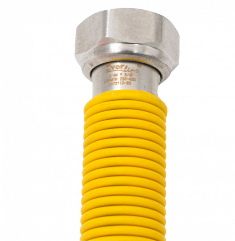Roztiahnuteľná INOX flexi hadica na plyn pre pripojenie kotla 3/4" MF x 220-440mm
