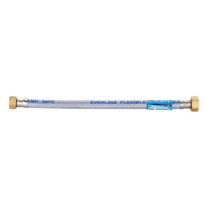 Flexibilná pripojovacia hadica inox potiahnutá gumou 1/2"-1/2"   200cm FF  90C 10 bar