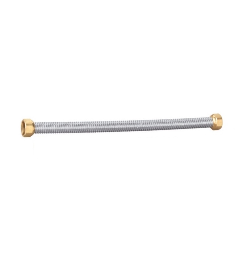 Vlnovcová flexibilná pripojovacia hadica inox 1/2"-1/2" 60cm FF 90C 10 bar