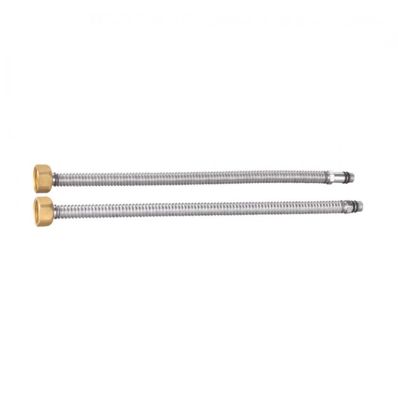 Vlnovcová flexibilná batériová pripojovacia hadica inox 1/2"-M10  80cm 90C 10 bar 2ks/bal
