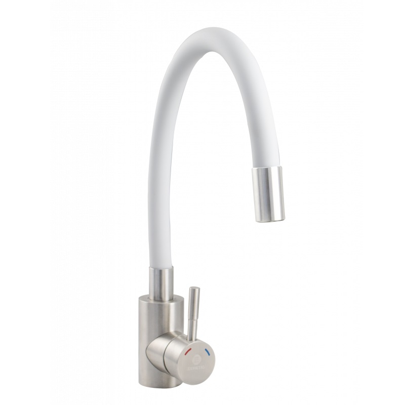 Drezová batéria flexibilná (INOX) BIELA