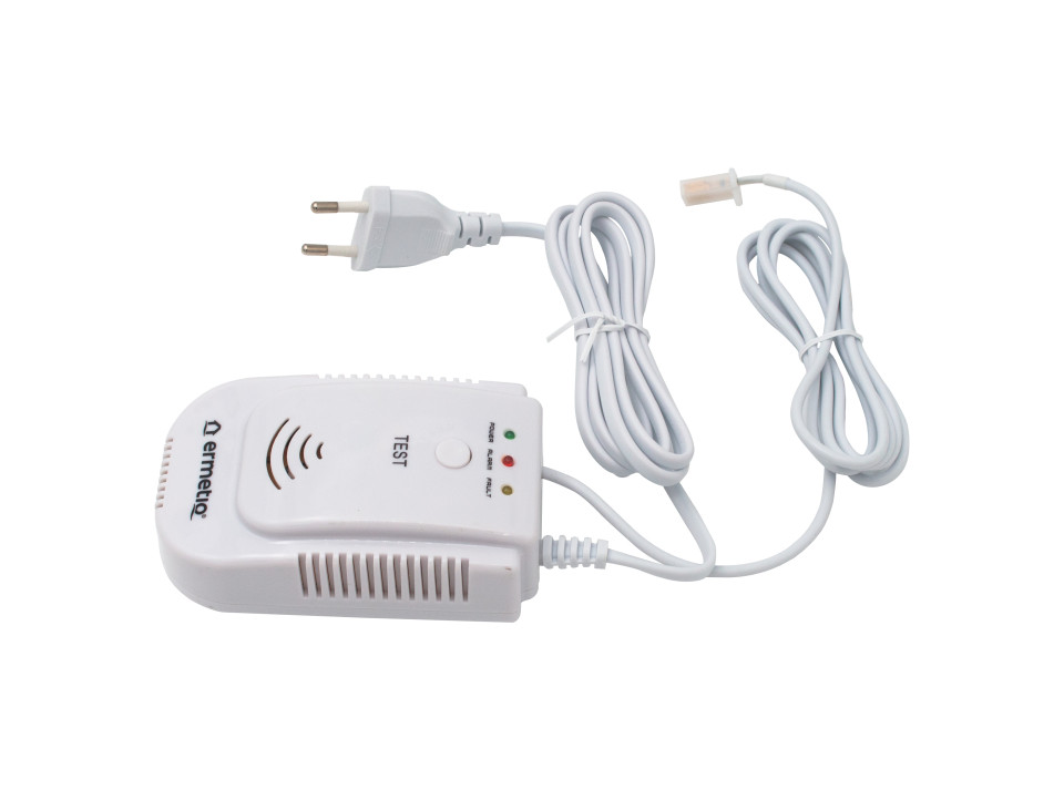 Detektor plynu 220V s elektroventilom 3/4" zemný plyn a LPG