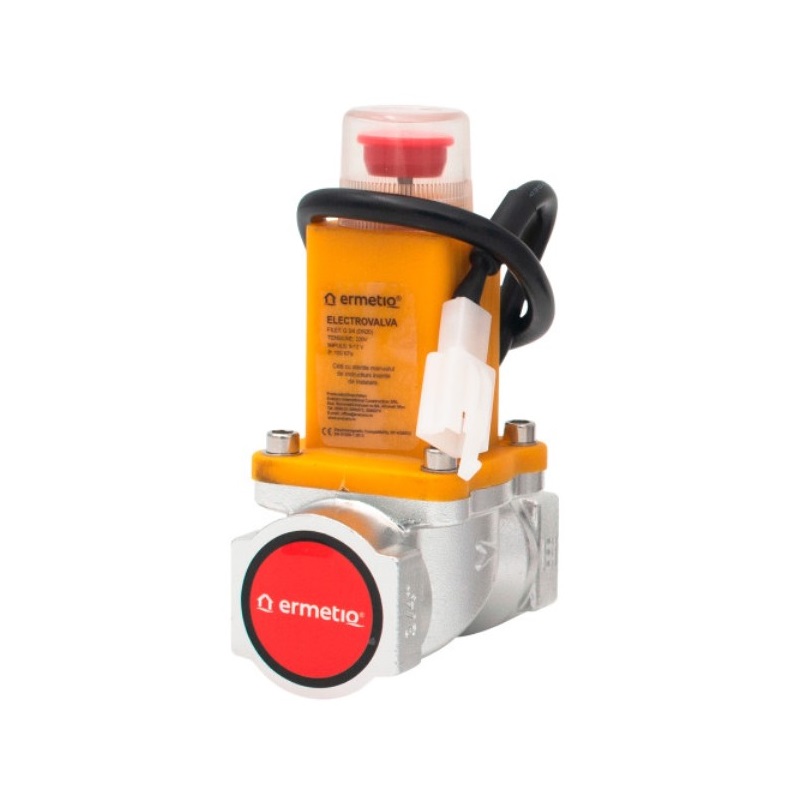 Detektor plynu 220V s elektroventilom 1/2" zemný plyn a LPG