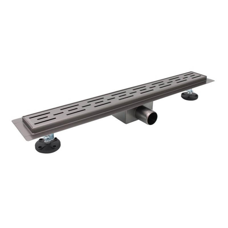 Lineárny sprchový žľab 500mm x 70mm CLASSIC GRI (sivý), nerezové teleso a rošt