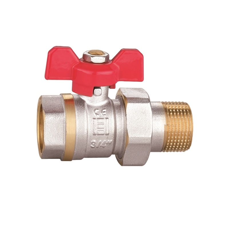Guľový ventil 1/2" MF so šróbením, motýľ - PN40