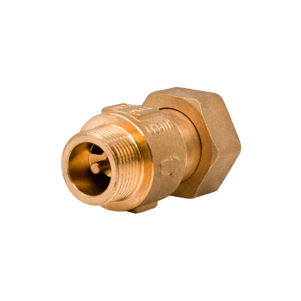 Mosadzné šróbenie k vodomeru so spätnou klapkou 3/4"x1" - PN10