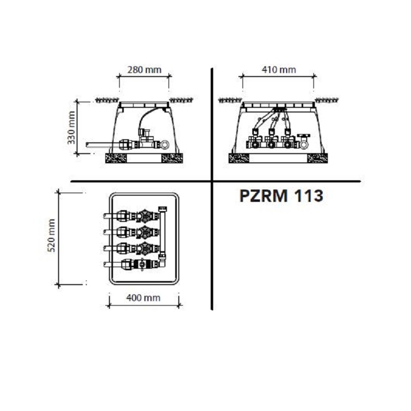 Ventilová šachta Rain EZ-OPEN PZRM 113 - Standard