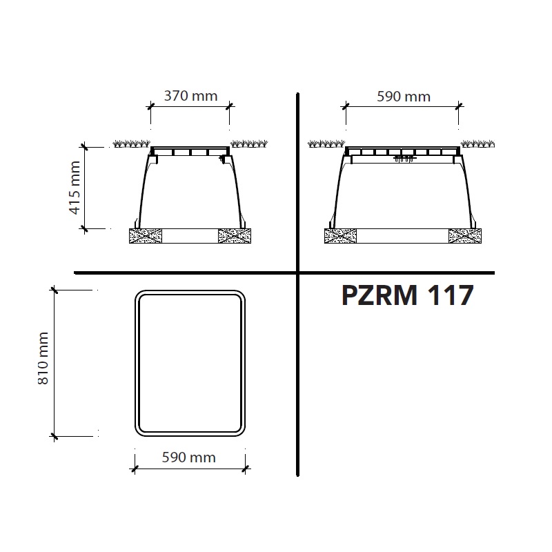 Ventilová šachta Rain EZ-OPEN PZRM 117 - Super Jumbo